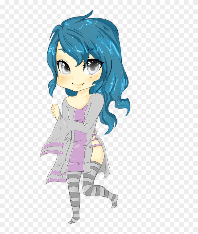 Random Chibi Girl By Lonehuntress On Clipart Library - Cartoon #1211108