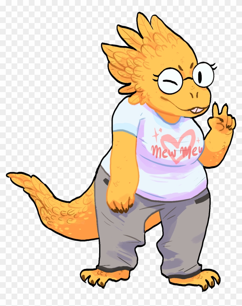 Thanks To @fiyhi For This Super Neat Picture Of Alphys - Alphys Transparent #1212195