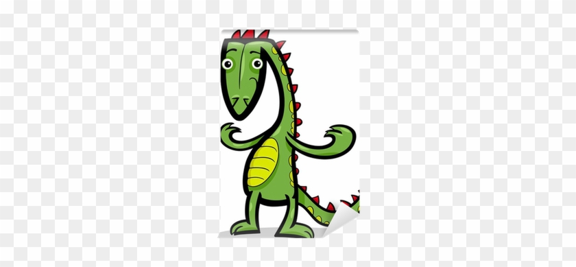 Cartoon Illustration Of Lizard Or Dinosaur Wall Mural - Cartoon #1212643