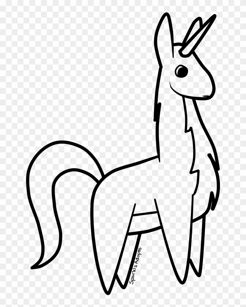 Llamacorn Lineart - Llamacorn And Unillama #1212930