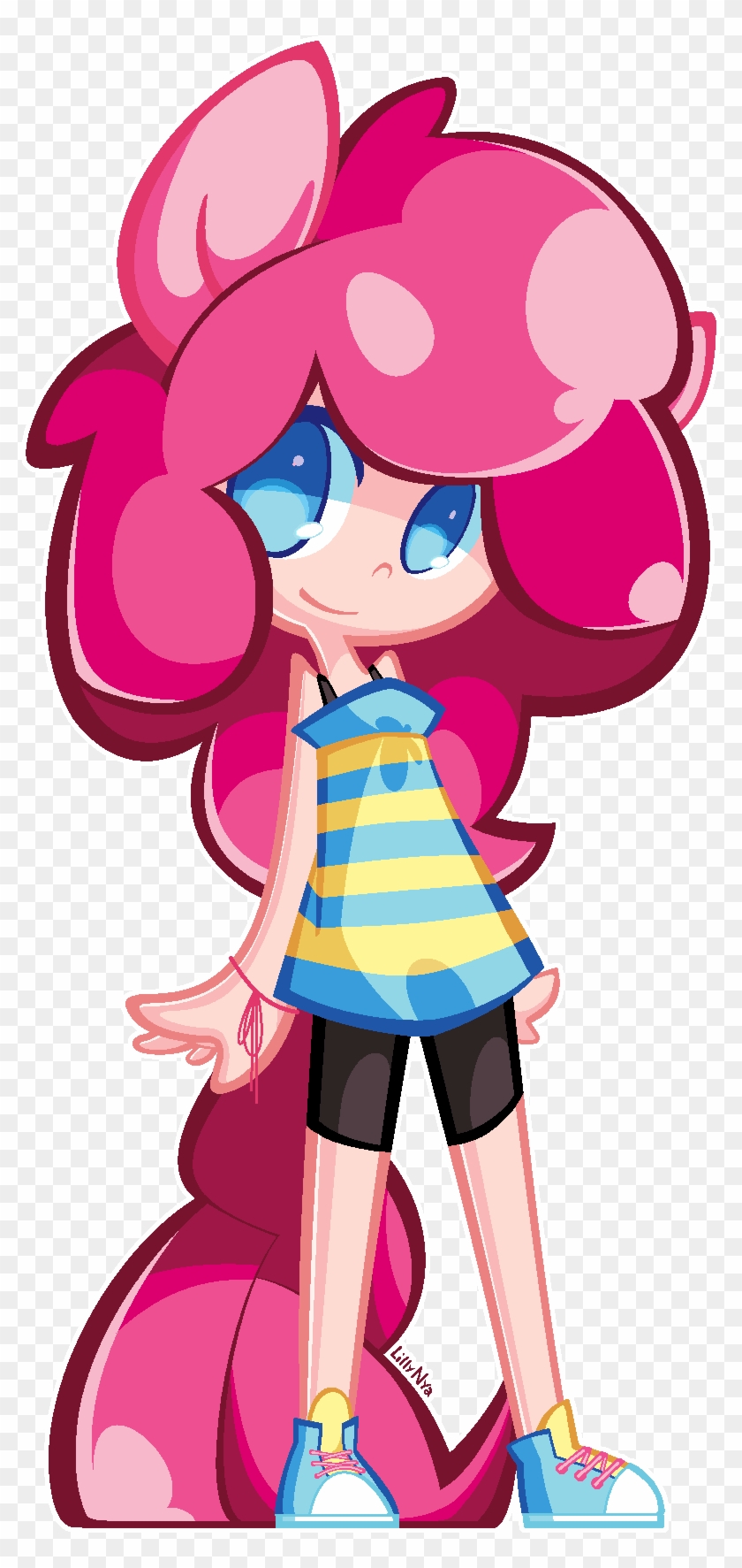 Lillynya, Converse, Eared Humanization, Humanized, - Human Pinkie Pie Chibi #1212970