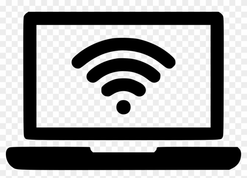 Laptop Wifi Signal Connection Network Configuration - Laptop With Network Icon #1213951