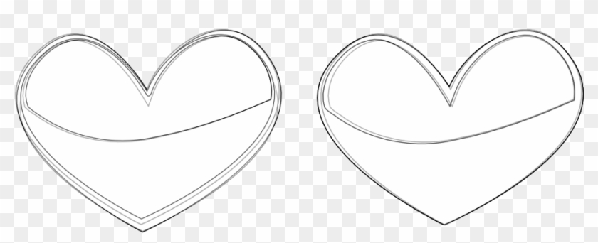 Heart 10 Sheet Page Black White Line Art 999px 96 - Circle #1214693