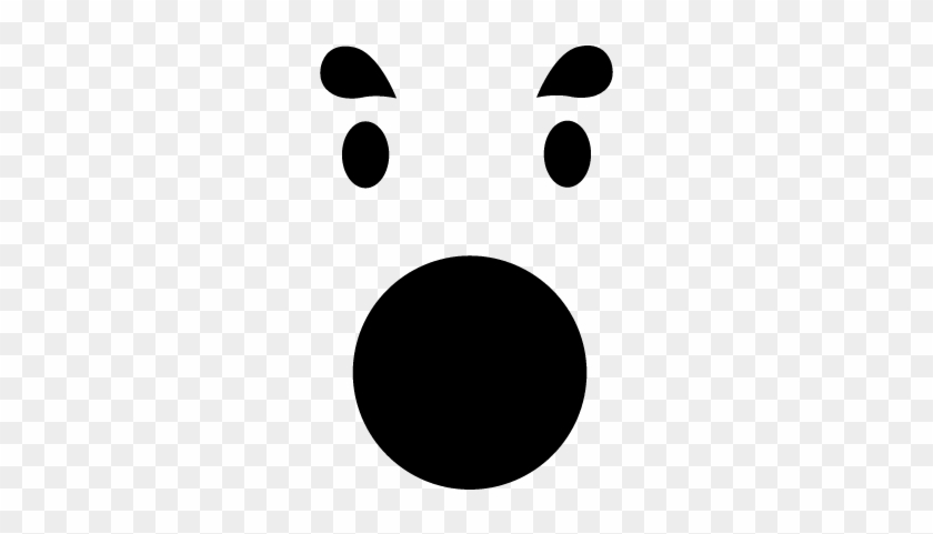 Emoticon Square Surprised Face With Open Circular Mouth - Mouth #1214835