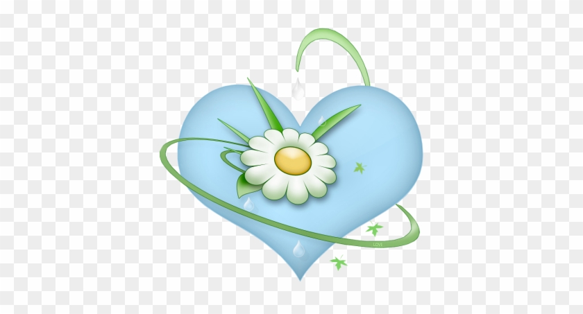 Hearts ‿✿⁀♡♥♡❤ - Heart Blue Flowers Gifs #1215444