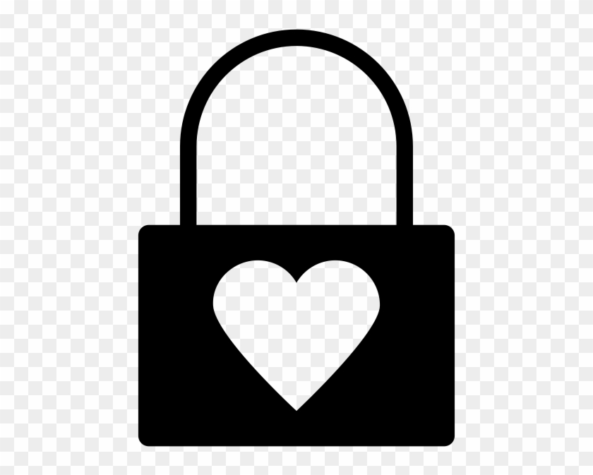 Heart Lock Rubber Stamp - Tote Bag #1215630