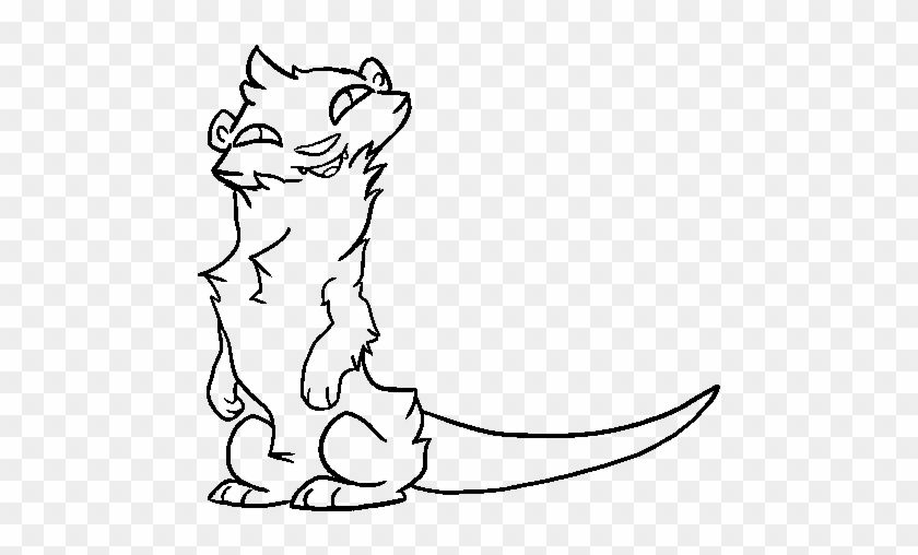 Animaljam Otter Lineart By Hella Majestic On Deviantart - Cartoon #1216109