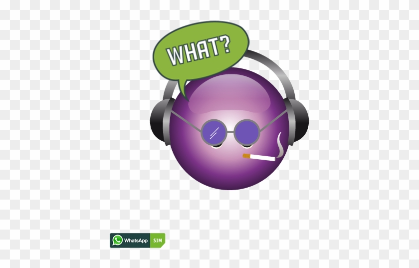 Böses Emoticon Mit Lilafarbenem Gesicht Und Hippie-brille - Erschrockener Smiley #1216714