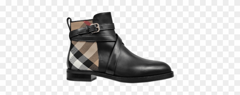 Burberry Vaughan Boot With Check Black Women,burberry - Bottines Burberry Pas Cher #1216933