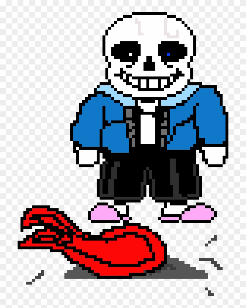 Sans Sprite - Sans Undertale Pixel Art Grid #1217016