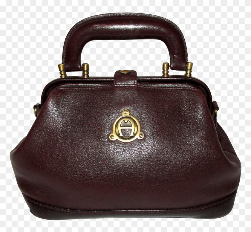 Vintage Etienne Aigner Oxblood Leather Mini Satchel - Etienne Aigner #1217436