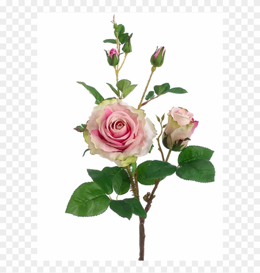 19" Rose Spray Rose Pink - 19" Handwrapped Silk Rose Flower Spray -rose/pink (pack #1218203