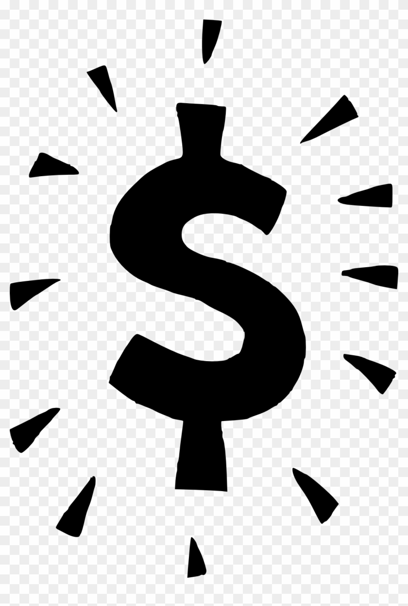 Black Sign Of A Dollar - Dollar Sign Clipart Png #1218745