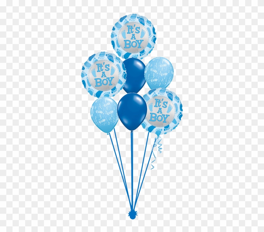 It's A Boy Bouquet - Loonballoon It's Its A Boy Feet Foot Blue (2) 18" Baby #1218890