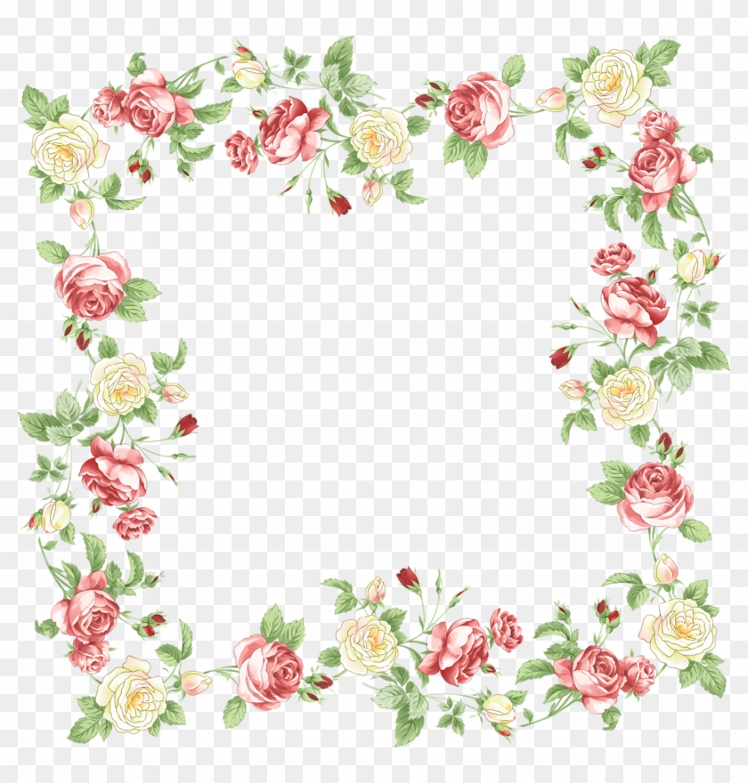 Look At Flowers High Quality Png Images Archive - Vintage Flower Border Png #1218943