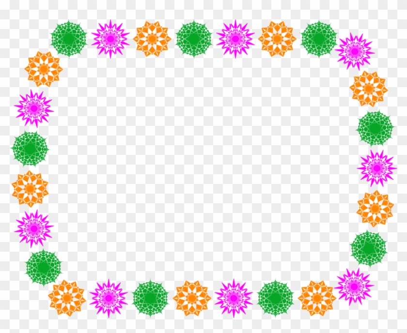 Illustration Of A Blank Frame Border Of Colorful Shapes - Mothers Day Border Template #1218959