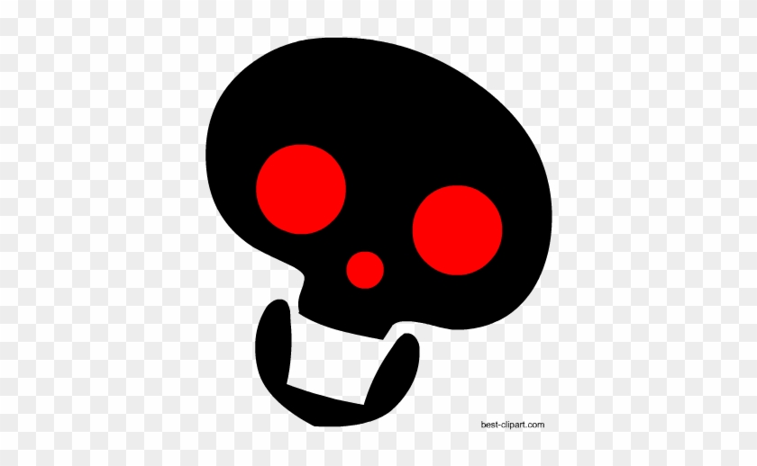 Scary Skull With Red Eyes Free Clipart - Clip Art #1219043