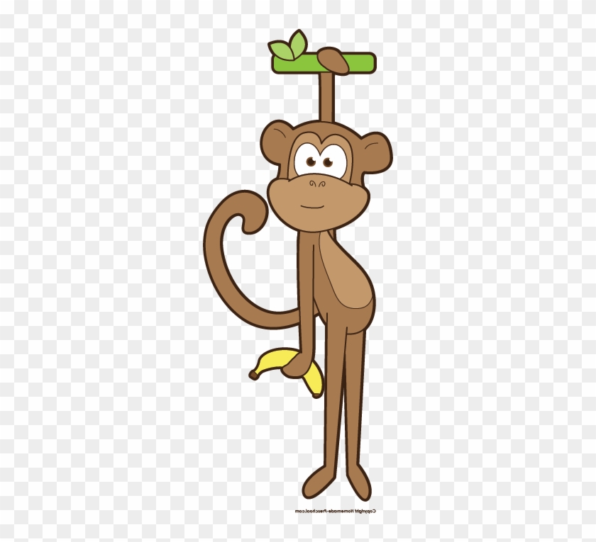 Upside Down Hanging Monkey - Cartoon #1219198