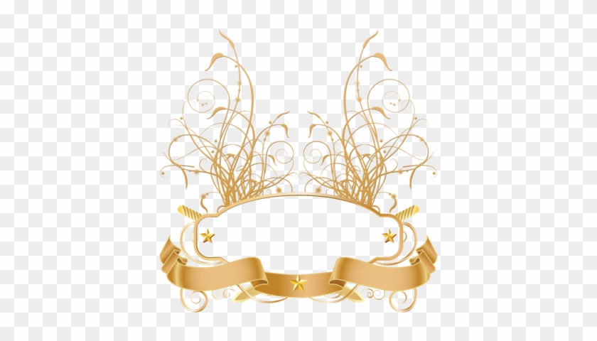 Banner - Gold - Psd - Gold Ribbon Banner Psd #1219454
