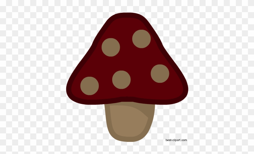 Maroon Mushroom Clip Art - Clip Art #1219519