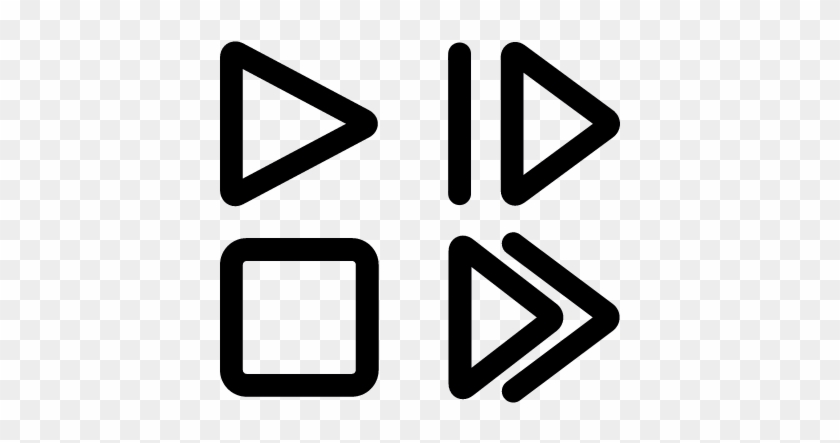 Music Player Buttons Vector - Music Player Play Button #1220029