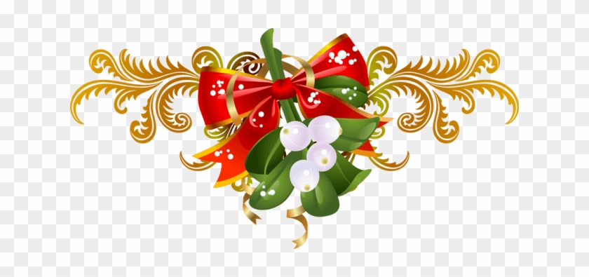 Mistletoe Clip Art Border Bkmn - Adult Coloring Book: Beautiful Christmas Decorations #1220094