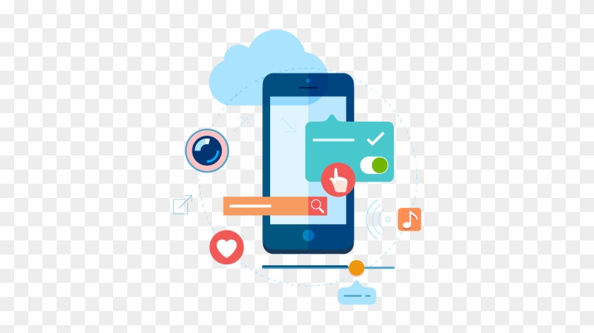 A Closer Look At Our Full Service App Development Process - Mobile App Illustration Png #1221914