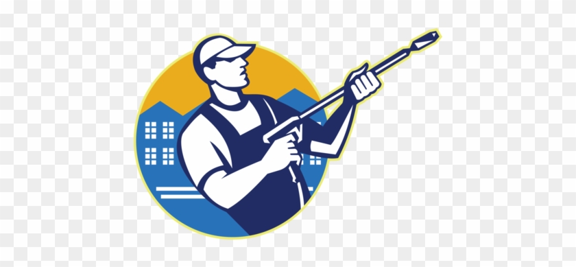 Power Washing Pressure Water Blaster Worker Royalty - Pressure Washing Logo #1222564