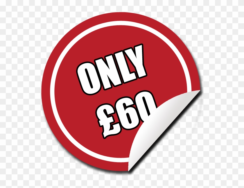 Price Sticker 60 Quid - Circle #1222583
