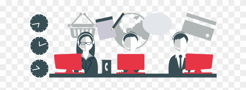 Inforgraphic Of Sales, Business Process And Customer - Call Center Agent Infographic #1223349