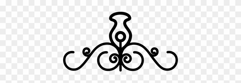 Floral Design With A Central Flower On Top And Curved - Diseños Con Lineas Curvas #1223808