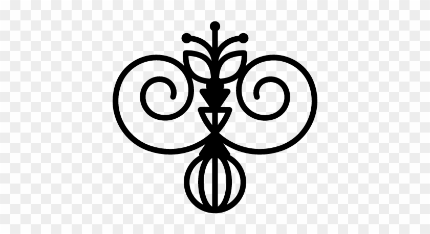 Floral Design Variant With Curls And Swirls Vector - Curl Design #1223860