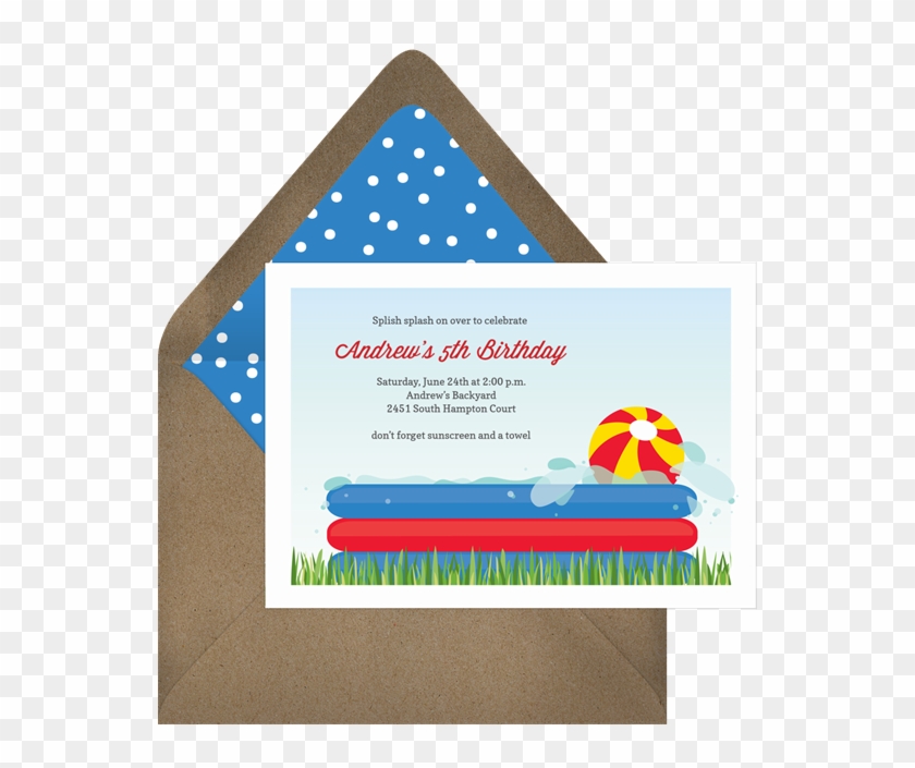 Beach Ballin Invitation In Blue - Triangle #1224383