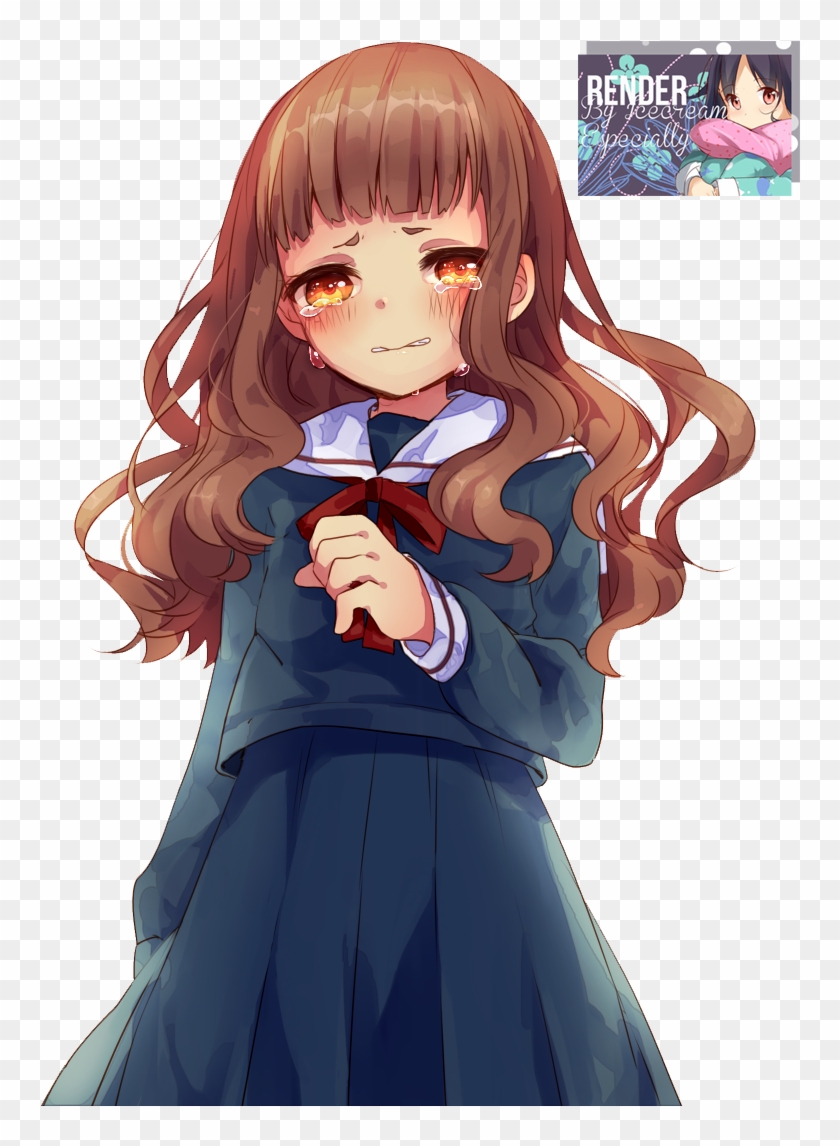 Icecreamespecially Anime Cute Girl Png Render By Icecreamespecially - Cute Anime Girl Crying #1224961