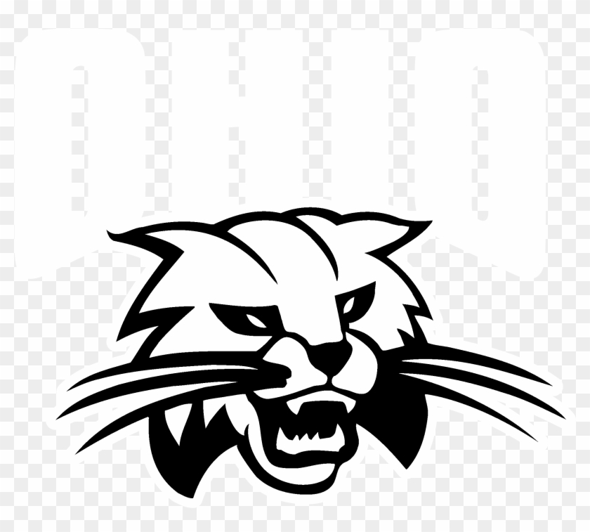 Ohio Bobcats Logo Black And White - Ohio Bobcats #1225348