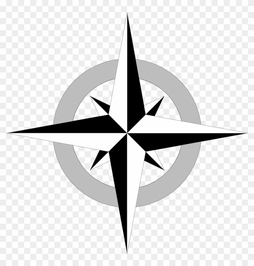 Public Domain Mark - Simple Map Compass Vector #1225512