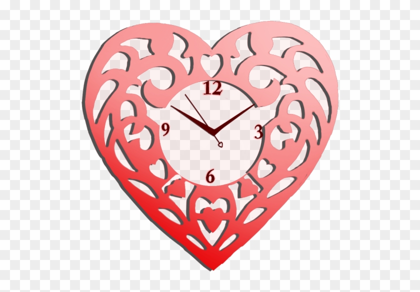 Red Heart Outline Clip Art - Clip Art #1225604