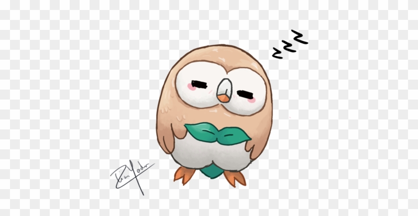 Rowlet Sleeping By Lianyadoran - Hamtaro #1225905