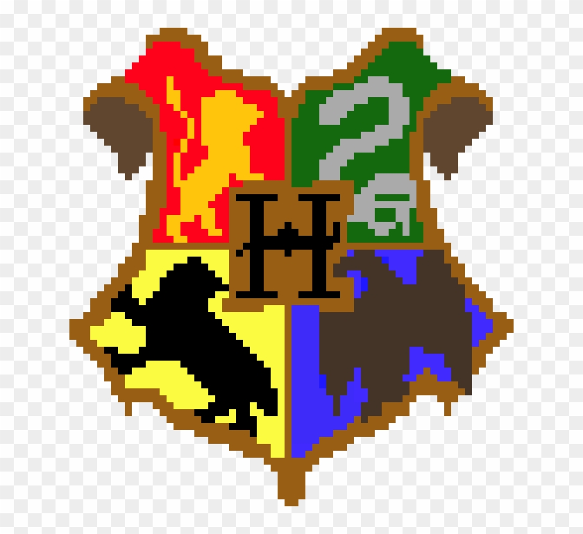 Hogwarts Symbol - Pixel Art Harry Potter #1226555