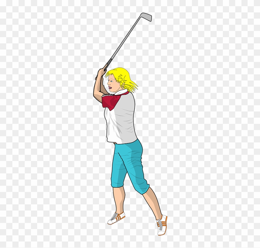 Golf Cartoon Pics 20, Buy Clip Art - Female Golfer Clipart Transparent Background #1226682