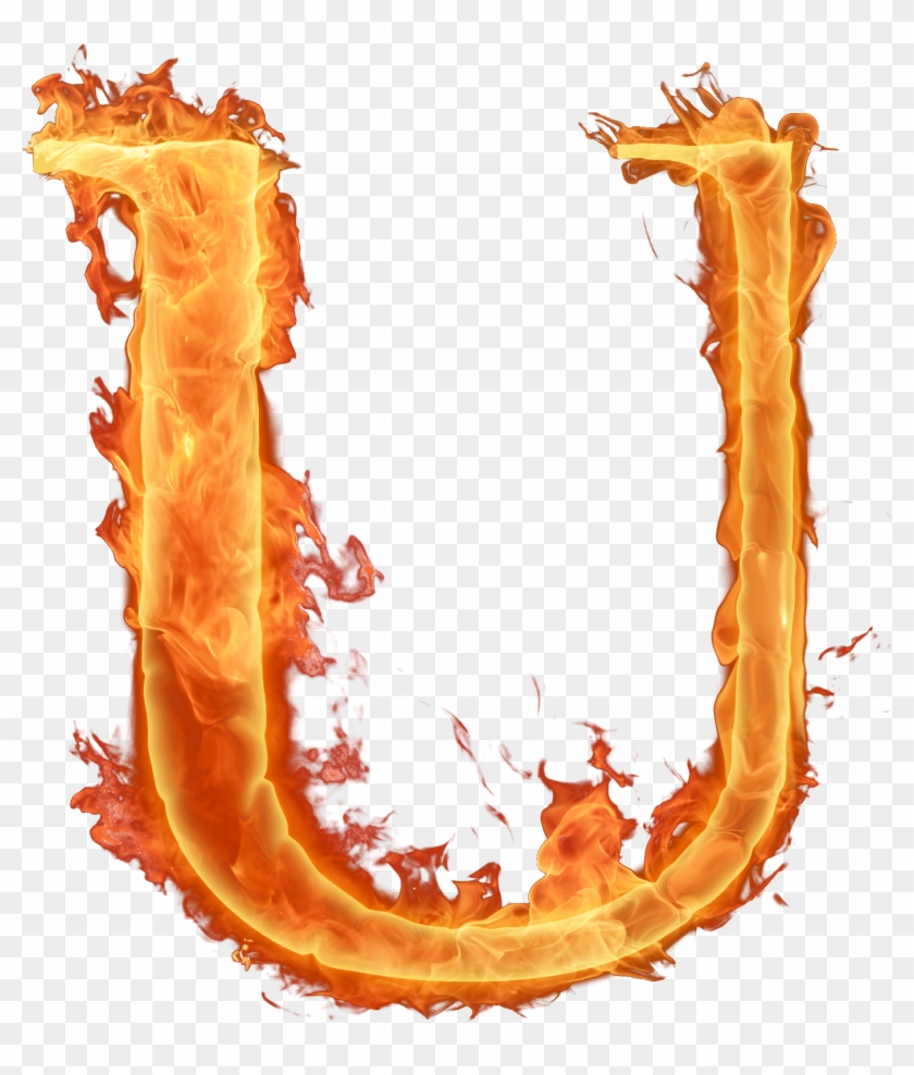Http - //www - Alfabetoslindos - Com/2018/07/alfabeto- - Letter U On Fire Png #1226943