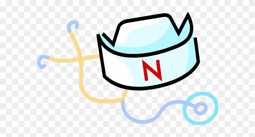 Registered Nurse Lamp Symbol Clip Art Download - Nursing Cap And Stethoscope #197428