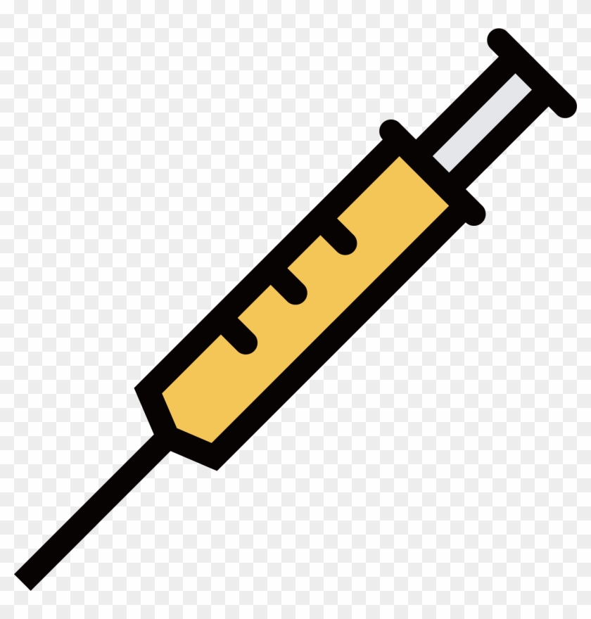 Syringe Medicine Scalable Vector Graphics Pharmaceutical - Yellow Clipart Syringe Png #197517