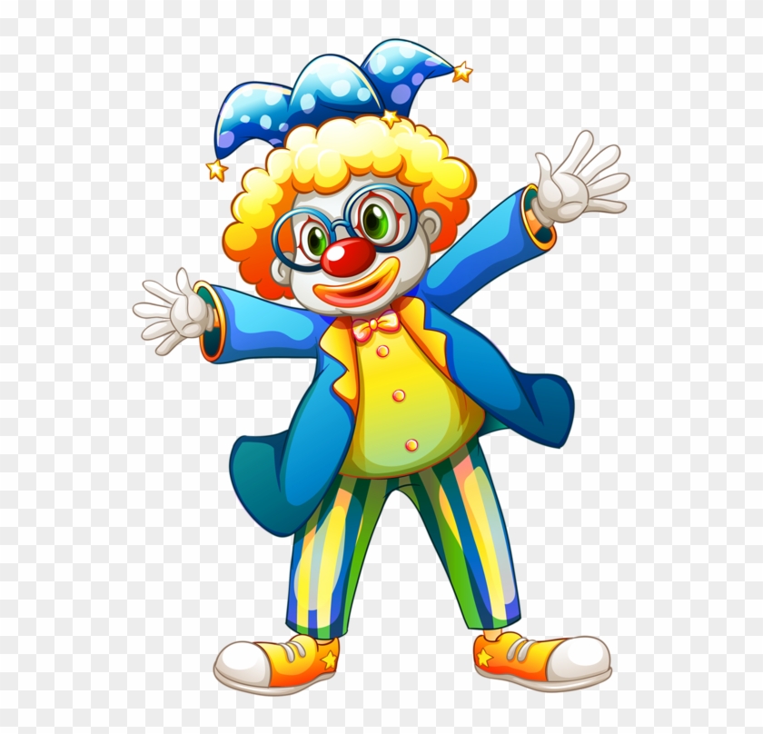 Illustration Of Illustration Of A Clown Standing Above - 仮装 コスプレ ハロウィン ピエロ 服 鼻飾り 帽子付き 道化師 クラウン 衣装 キッズ 子ども お遊戯 #198087