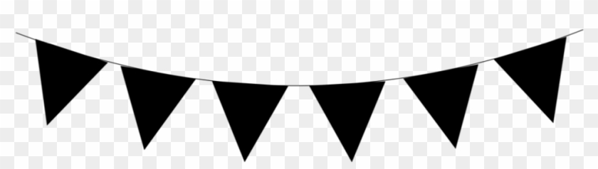 Carnival Clipart Black And White - Black And White Banner Flags #198208