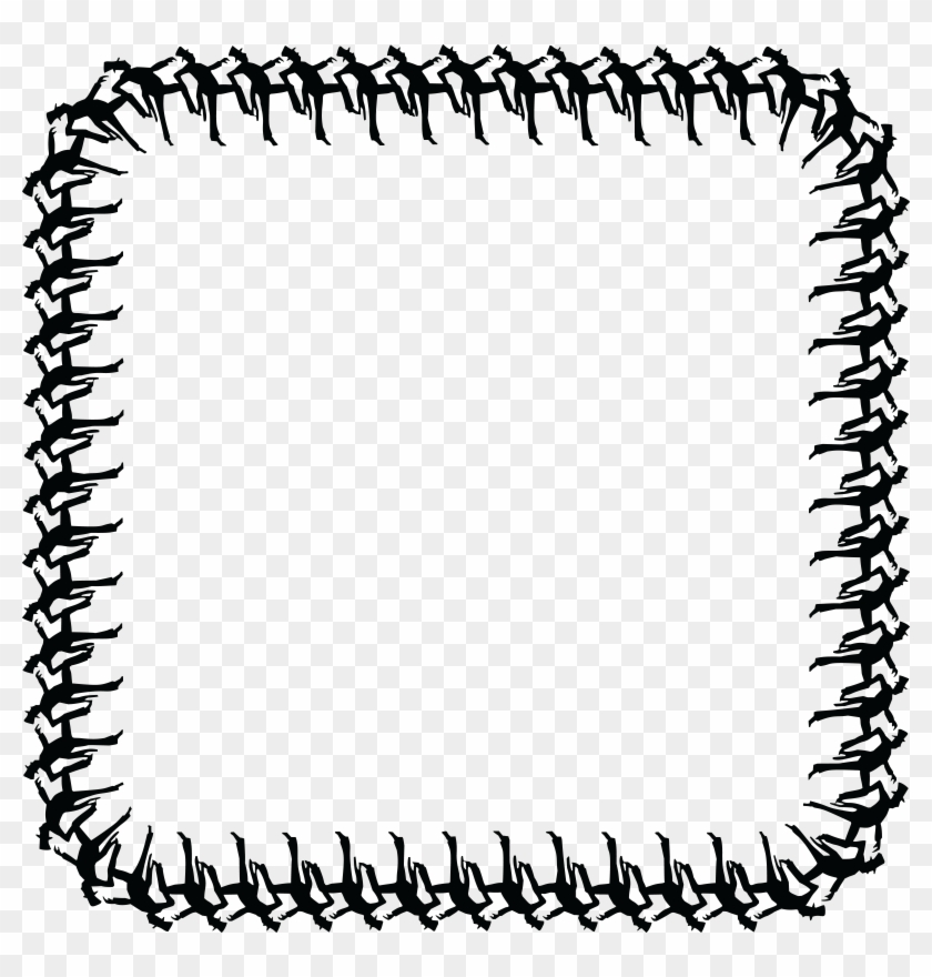 Free Clipart Of A Square Border Of Men Dancing - Square Borders Clipart #198774