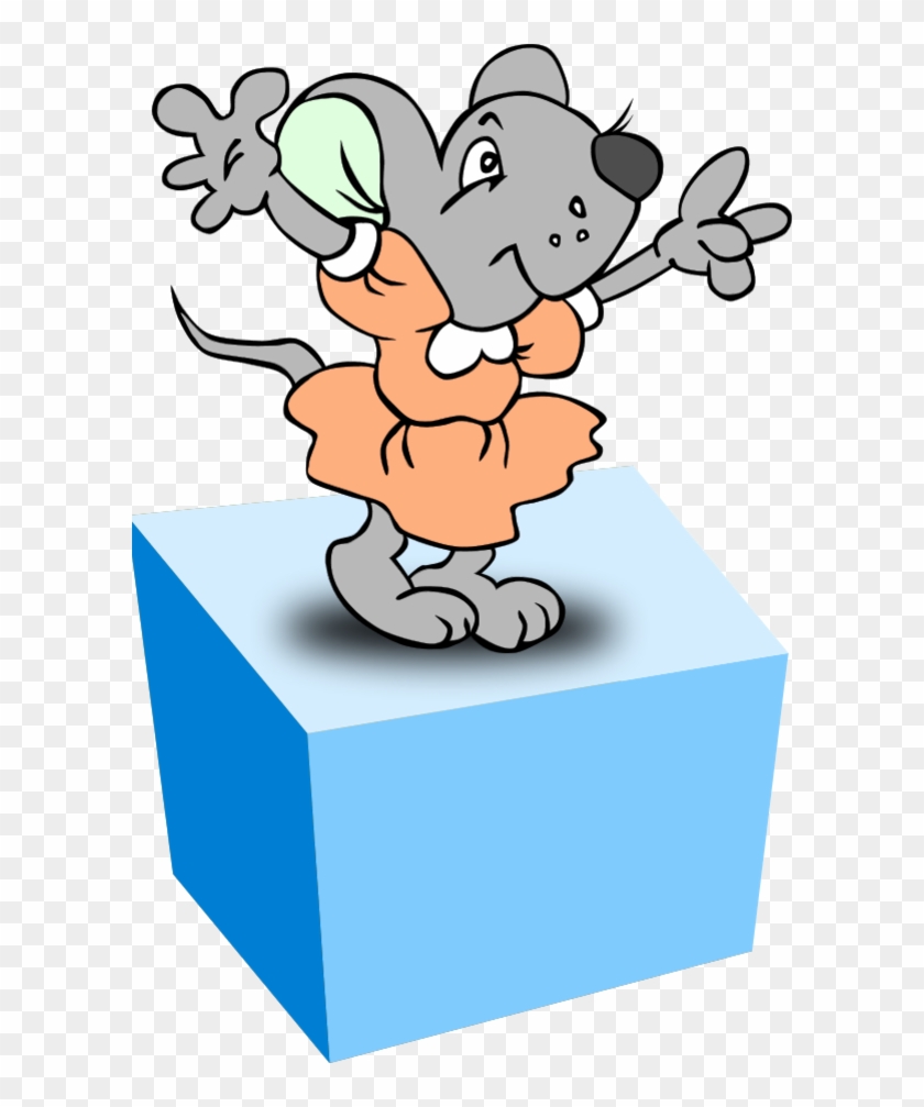 On Clip Art - Mouse Is Behind The Box #198981