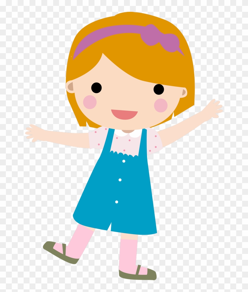 Clip Artimagesdancinglittle - Girl With Short Hair Cartoon #199186