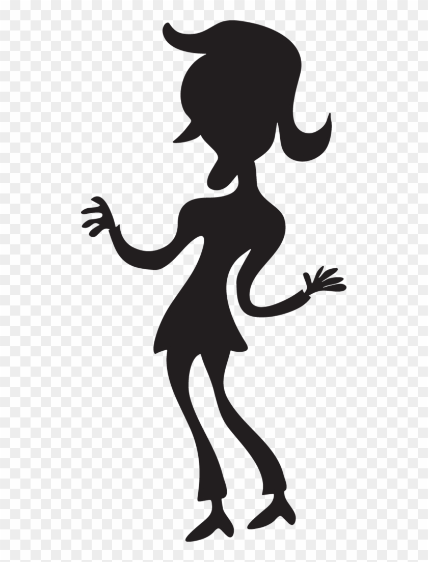 Cartoon Silhouette Of Man And Woman Dancing - Silhouette #199319