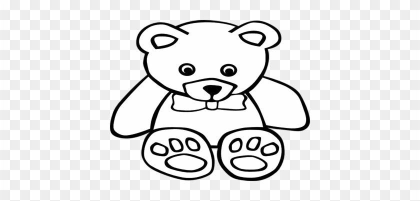 Coloring Trend Thumbnail Size Teddy Bear Clip Art Outline - Teddy Bear Coloring Pages #200248
